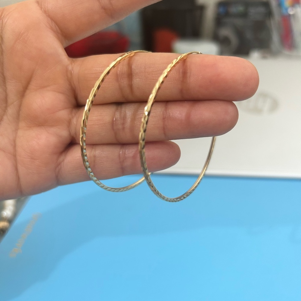Hoops gold 14k stamp